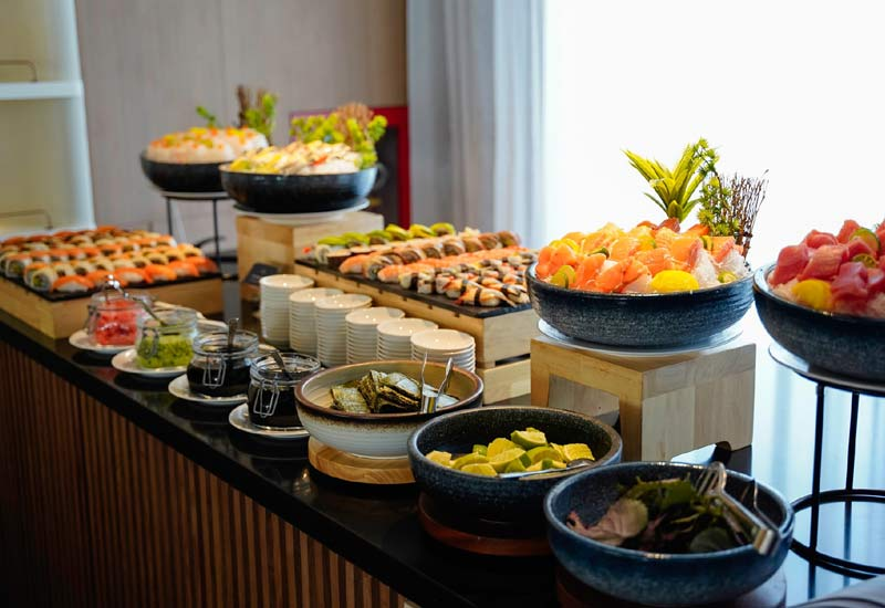 Lunch aboard Grand Pioneer Cruise is typically served as a premium buffet