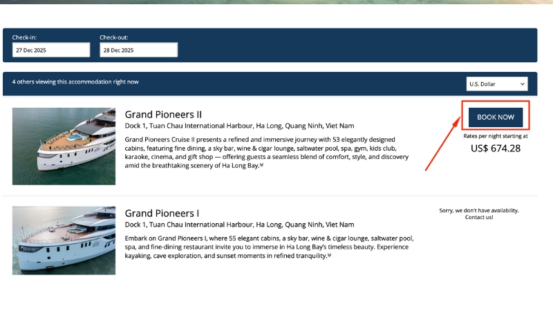 Secure booking platform interface